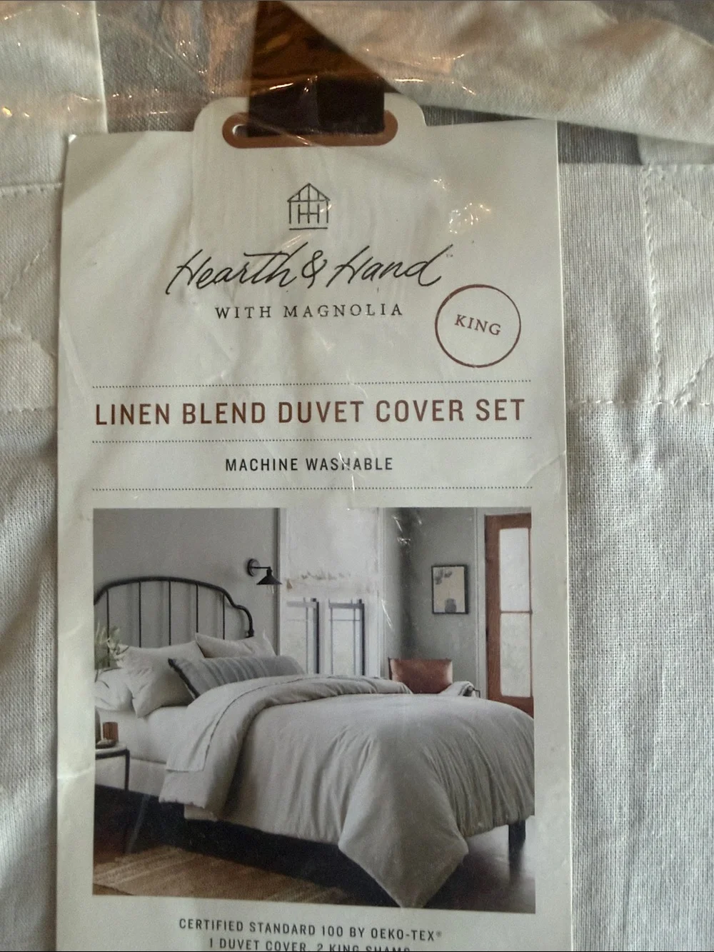 Hearth & Hand grey Linen Blend Duvet Cover Set
